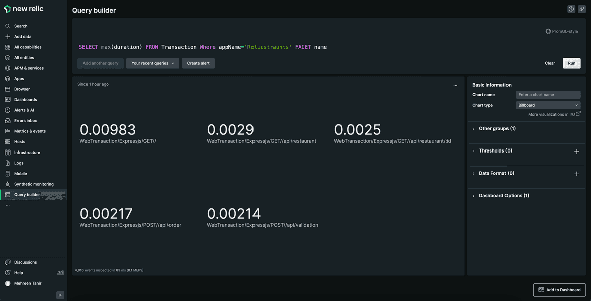 view your slowest transactions